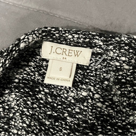 J Crew Black & White Marled Knot Crewneck Long Sleeve Sweater Size Small - Picture 6 of 7